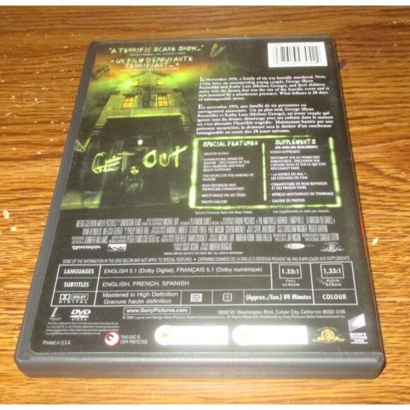 The Amityville Horror Full Screen Special Edition (DVD, Canadian, 2005) - Picture 3 of 3